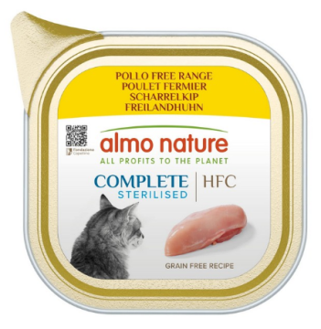 Almo Nature HFC Cat Complete Sterilised, курка вільного вигулу