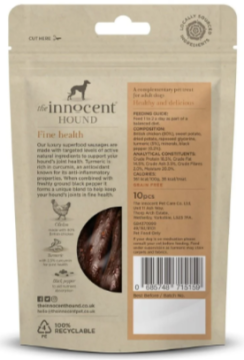Ковбаски з Курочки The Innocent Hound Joint Support для підтримки здорових суглобів у собак