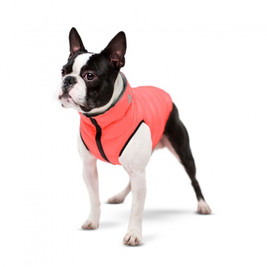 Курточка для собак AiryVest двостороння, коралово-сіра