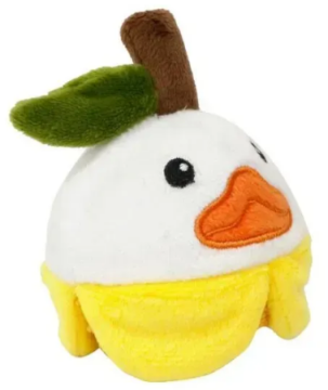 Игрушка для собак MISOKO круглая утка, плюш, желтая