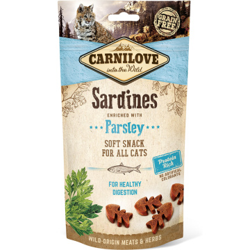 Carnilove Cat Soft Snack із сардиною та петрушкою для котів
