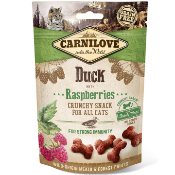 Carnilove Cat Crunchy Snack с уткой и малиной для кошек