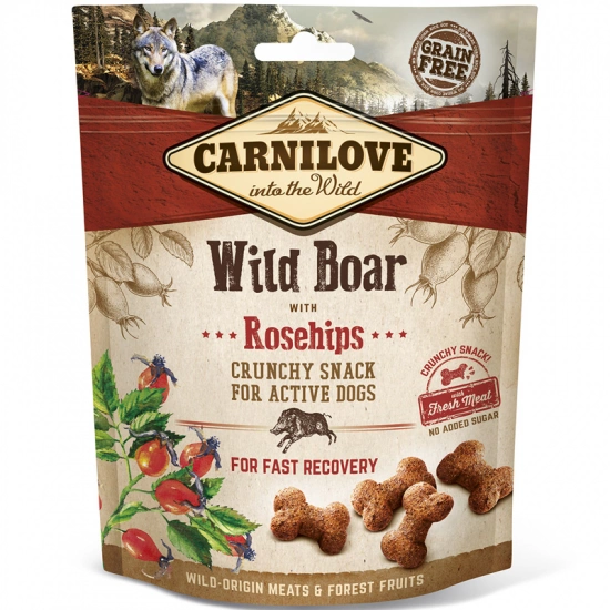 Carnilove Dog Crunchy Snack з диким кабаном та шипшиною для собак