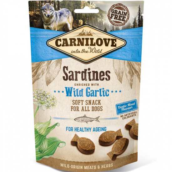 Carnilove Dog Soft Snack с сардиной и черемшой для собак