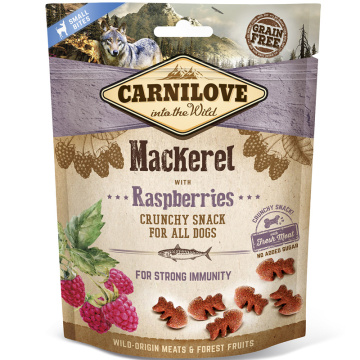 Carnilove Dog Crunchy Snack со скумбрией и малиной для собак