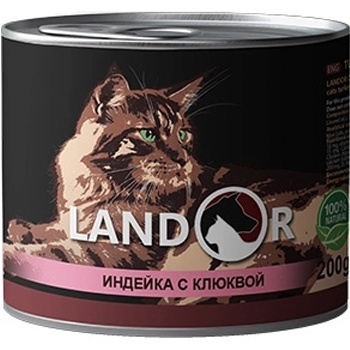 Landor Cat Sterilized Turkey & Cranberry Влажный корм с мясом индейки и клюквой для стерилизованных кошек
