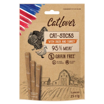 Ласощі CatLover Cat-Sticks Duck and Turkey для котів, палички з качкою та індичкою