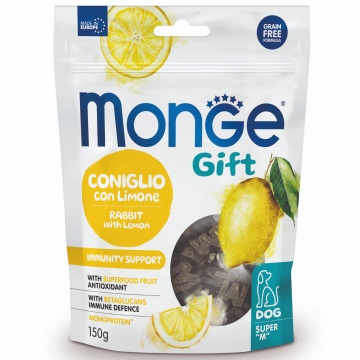 Ласощі Monge Gift Dog Immunity support для собак, підтримка імунітета, кролик з лимоном