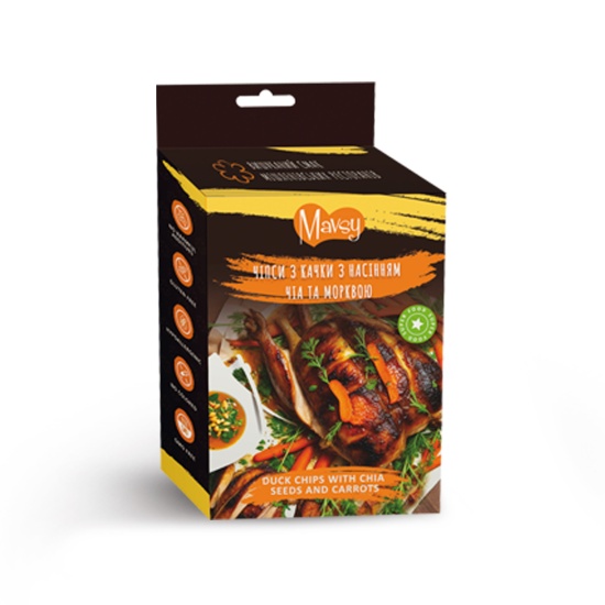 Mavsy Duck round chip with chiya seed & carrot Чипсы из утки с семенами чиа и морковью