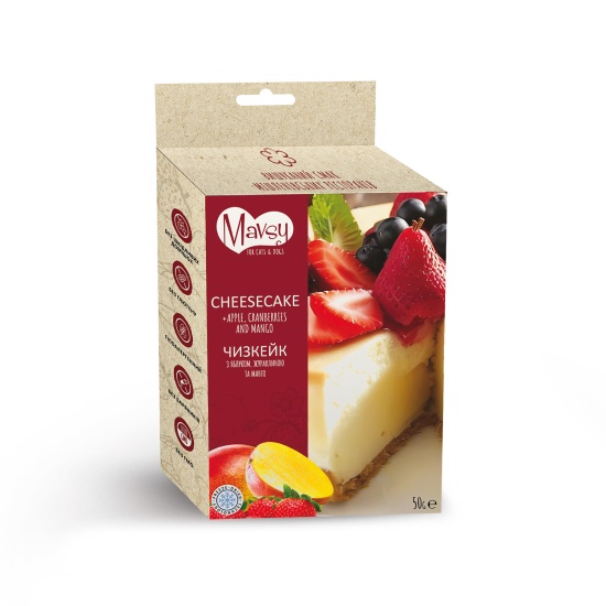 Mavsy Apple/mango/cranberry pie+ lamb milk powder Чизкейк с яблоком, клюквой и манго