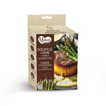 Mavsy Lamb+asparagus Суфле из ягнятины со спаржей под голландским соусом