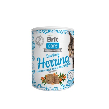 Ласощі для котів Brit Care Cat Snack Superfruits Herring оселедець