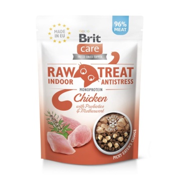 Лакомство для кошек Brit Raw Treat Indoor & Antistress Freeze-dried с курицей