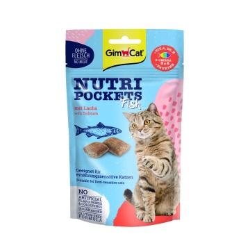 Ласощі для котів GimCat Nutri Pockets Fish Лосось