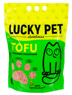Наполнитель Lucky Pet с тофу для кошачьего туалета, с ароматом лаванды