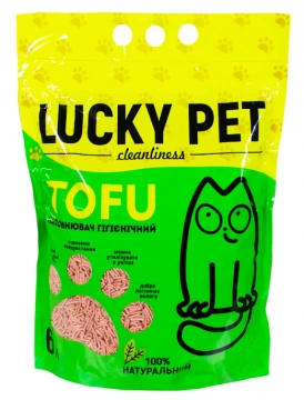 Наполнитель Lucky Pet с тофу для кошачьего туалета, с ароматом лаванды