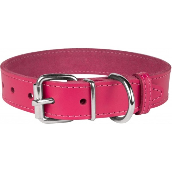 Нашийник для Собак Шкіряний "Весна" Рожевий