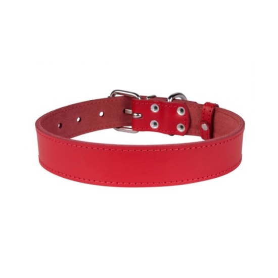 Нашийник для Собак Шкіряний "Весна" Червоний