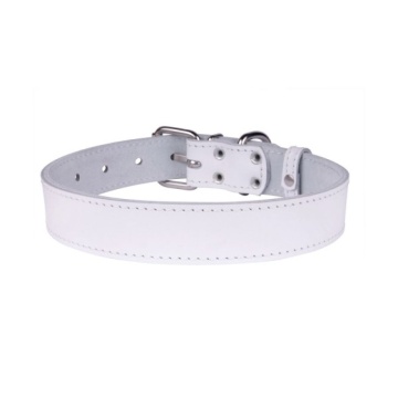 Нашийник для Собак Barksi Шкіряний "Весна" Білий