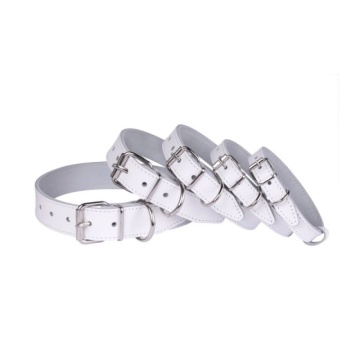 Нашийник для Собак Barksi Шкіряний "Весна" Білий