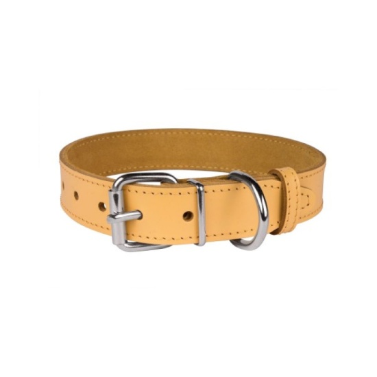 Нашийник для Собак Шкіряний "Весна" Жовтий