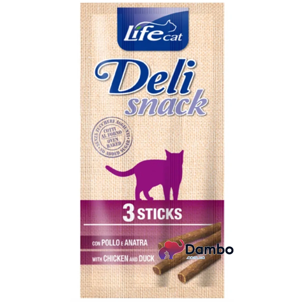 Life Cat Deli Snack Sticks Chicken and Duck купить. Цена 52 грн в Киеве |  DAMBO