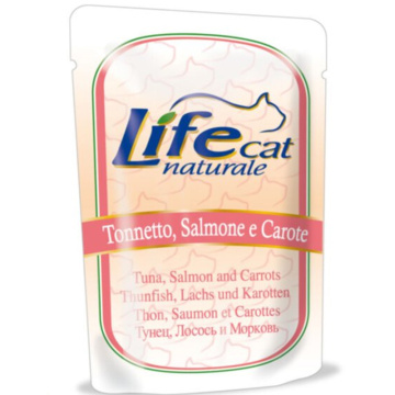 Life Cat Natural Tuna, Salmon and Carrots Pouch