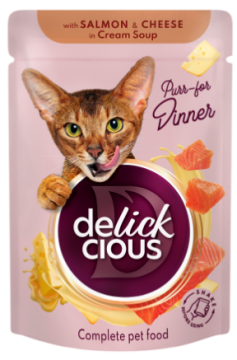 Delickcious Смужки з лососем та сиром в крем-супі