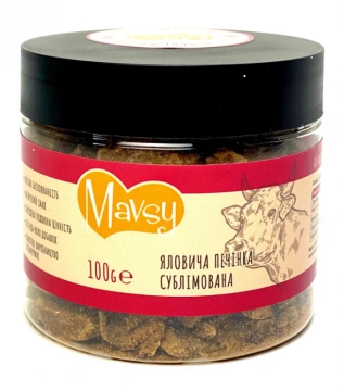 Mavsy лакомство для собак и кошек с сублимированной говяжьей печенью