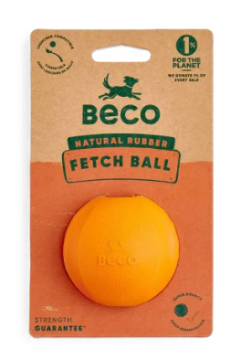 Іграшка м'ячик з отвором для ласощів для собак Beco Pets Fetch Ball Помаранчевий