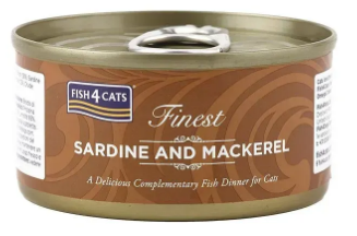 Натуральный влажный корм для кошек Fish4Cats Finest Сардина со скумбрией