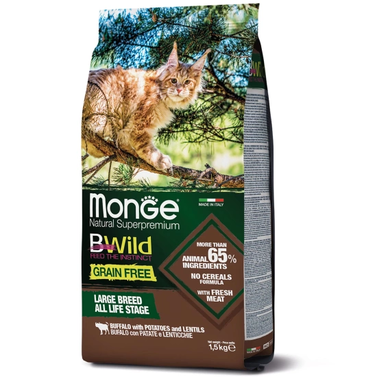 Monge Cat Bwild Grain Free буйвол (для котів великих порід з 2-х місяців)
