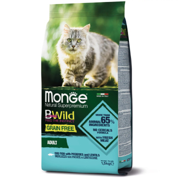 Monge Cat Bwild Grain Free треска