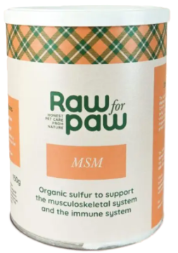 Диетическая добавка для собак Raw for Paw органическая сера для поддержки опорно-двигательного аппарата и иммунной системы MSM