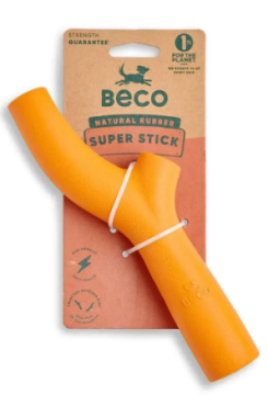 Іграшка з отвором для ласощів для собак Beco Pets Super Stick Помаранчевий