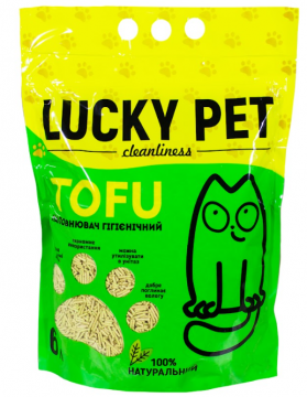 Наповнювач Lucky Pet з тофу для котячого туалету, з ароматом м'яти