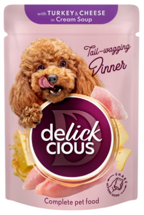 Delickcious Смужки для собак з індичкою та сиром в крем-супі
