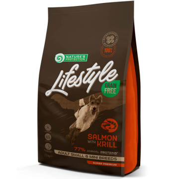 Natures Protection Lifestyle Grain Free Salmon with krill Adult Small and Mini Breeds