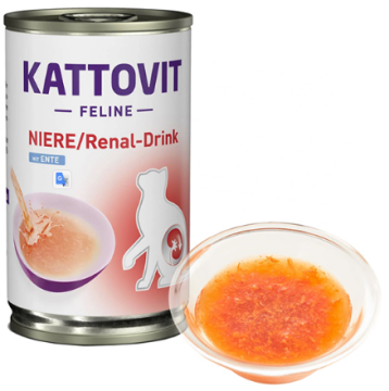 Лікувальний напій Kattovit Veterinary Niere Renal Drink Качка для котів із захворюваннями нирок