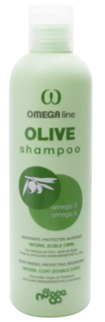 Шампунь Nogga Omega Olive shampoo. Используется преимущественно у пород с подшерстком. Придает шерсти естественный объем. 