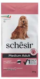 Schesir Dog Medium Adult Ham ШЕЗИР ШИНКА сухой монопротеиновый