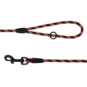 Поводок для Собак Bronzedog Active из Альпинистского Шнура Светоотражающий Черно-Оранжевый