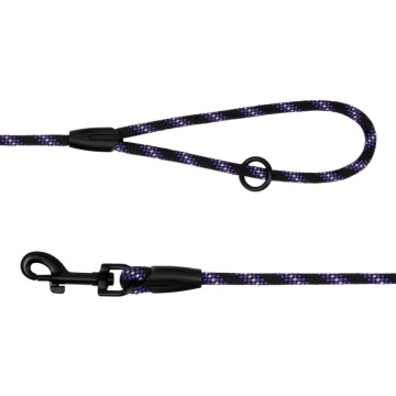 Поводок для Собак Bronzedog Active из Альпинистского Шнура Светоотражающий Черно-Фиолетовый