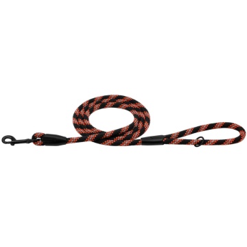 Поводок для Собак Bronzedog Active из Альпинистского Шнура Светоотражающий Черно-Оранжевый
