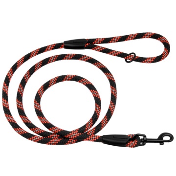 Поводок для Собак Bronzedog Active из Альпинистского Шнура Светоотражающий Черно-Оранжевый