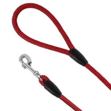 Поводок Bronzedog Active из Альпинистского Шнура Черно-Красный