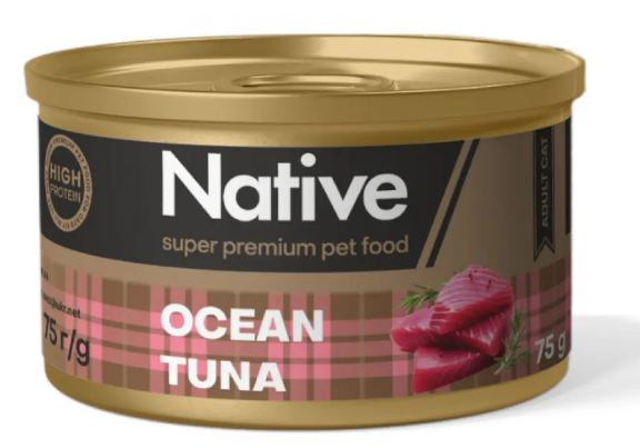 Native Ocean Tuna Adult Cat – натуральный консервированный корм с океаническим тунцом для кошек