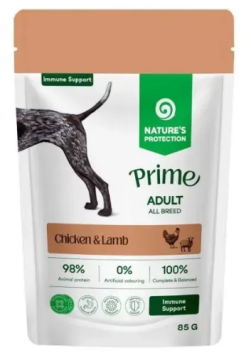 Nature's Protection Prime Immunity Support Adult Dogs Chicken and Lamb Влажный корм для собак для укрепления иммунитета с курицей и ягненком