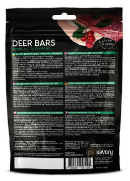 Джерки Savory Bars With Venison, батончики з олениною