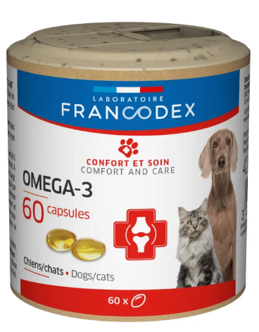 Francodex Omega 3 Capsules Dog Cat вітаміни для собак та котів з Омега-3